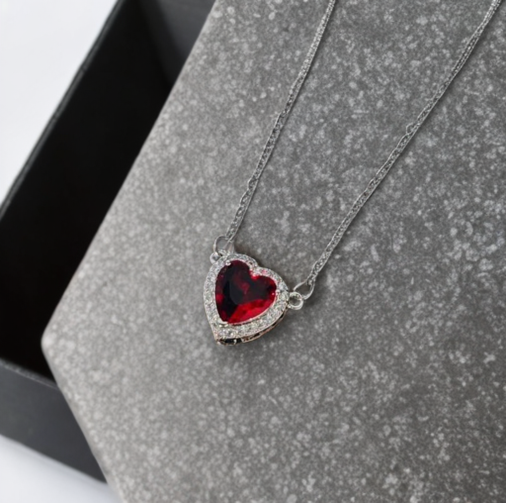 Titanium Steel Couple Necklace Set – Heart & Sword - Krayzen 